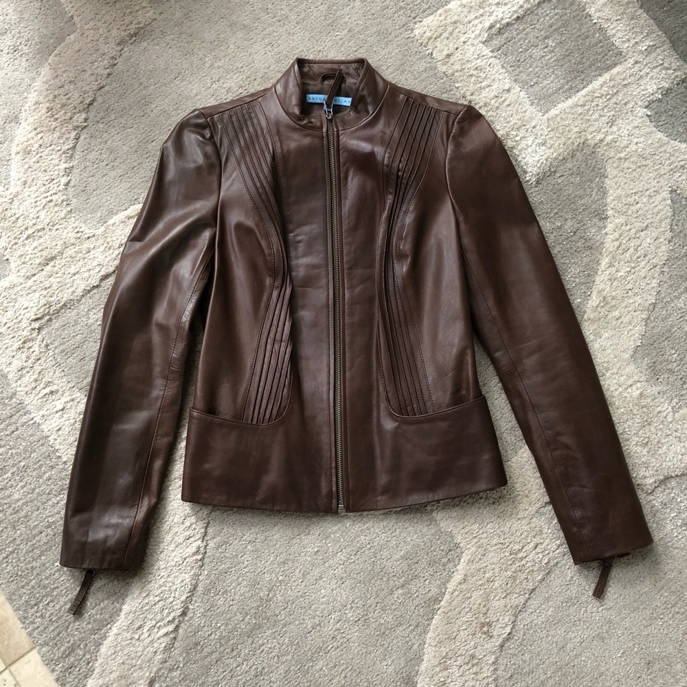 Antonio Melani Brown leather jacket
